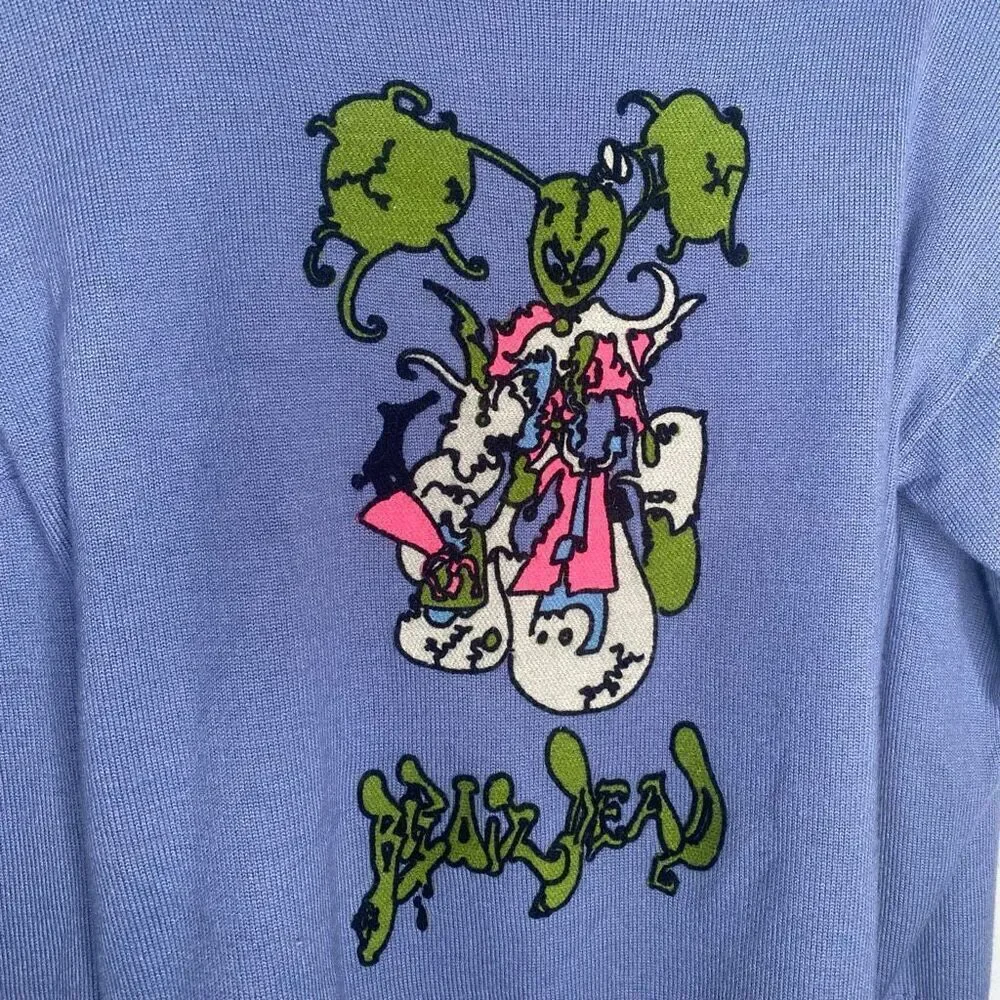 BRAIN DEAD CYBER BUNNY SWEATER, BLUE Large